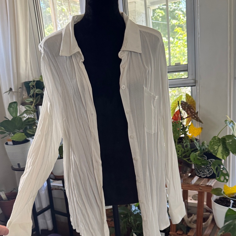 White Button Down Shirt for Women